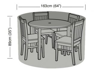 Schutzhülle für runde Sitzgruppe, 89cm x 163cm, Standard, dunkelgrün